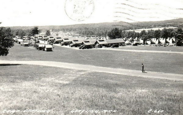 Camp Grayling - Old Postcard View (newer photo)